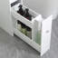 Narrow Modern Bathroom Floor Cabinet with Drawers & Slide-Out Storage