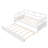 Twin Size Daybed Wood Bed With Twin Size Trundle,White