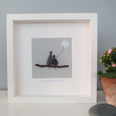 Always My Mum Forever My Friend 1 Piece Single Picture Frame Wall Art on Glass