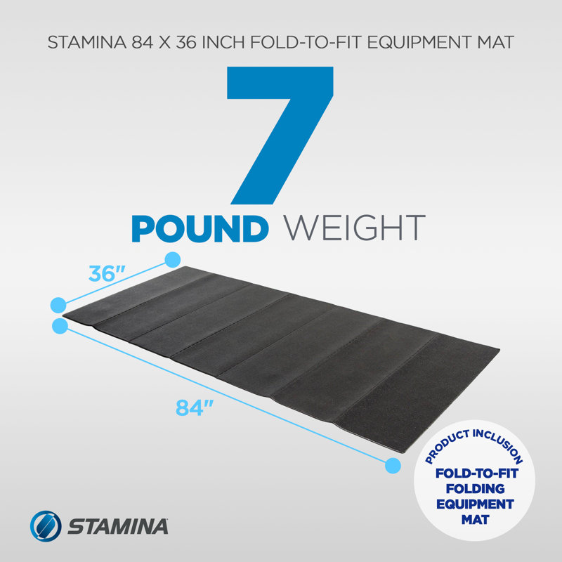 Stamina 36 Inch Fold-To-Fit  Fitness Exercise Foam Equipment Mat