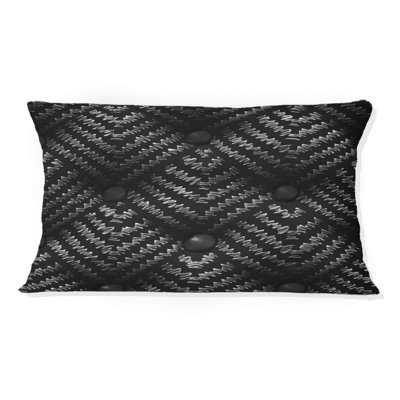 Coussin noir Houndstooth I - Mid-Century