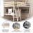Riley Traditional Wood Slat Loft Bed with Integrated Desk & Ladder-72424423-72424426