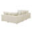 Cream - Colored Modular 6 Piece Corduroy Sectional, Ideal For Open Areas, Plastic Legs, Seats, 352 Lb Weight Sectional With Cozy Upholstery, Modern Look, Low Profile 75 In Product Depth, 116.5 Width