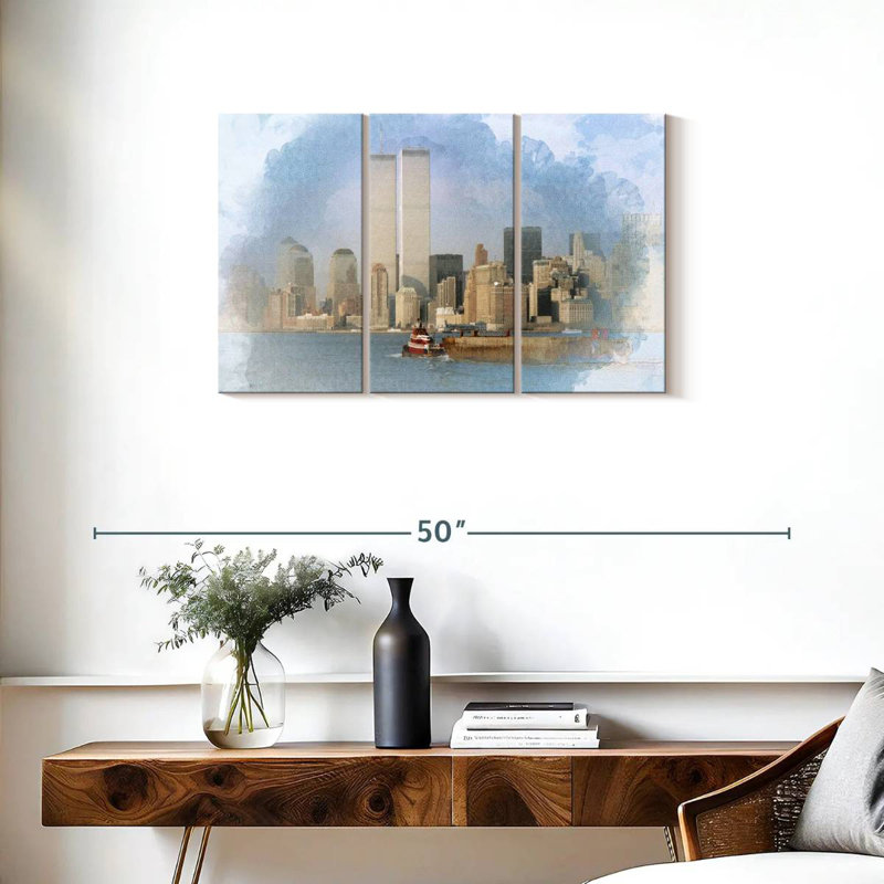World Trade Center, 20" H x 33" W