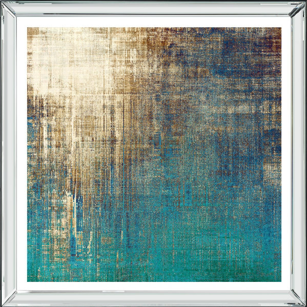 Textured Abstract 2 - Single Picture Frame Print, Bevelled Mirror, 210.82 cm H x 210.82 cm W