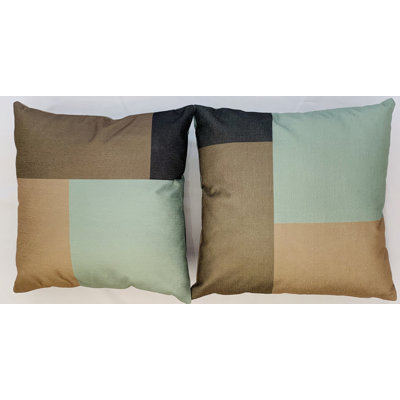Niviarsiaq Indoor / Outdoor Patchwork Square Throw Pillow Cover