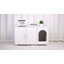 Enceinte pour chat avec lit double et 2 chats, style Scandi (noir)-1571556494