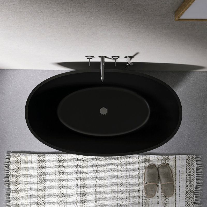 Baignoire autoportante 55 po, Matte Black