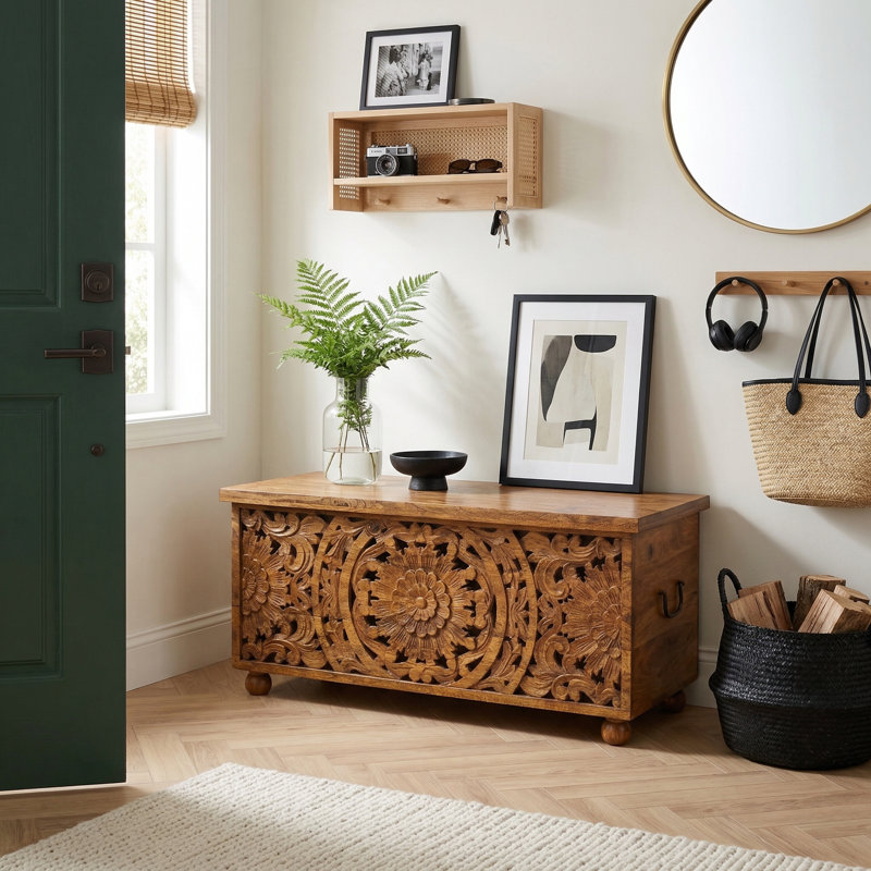Solid Wood Lift Top Coffee Table with Storage