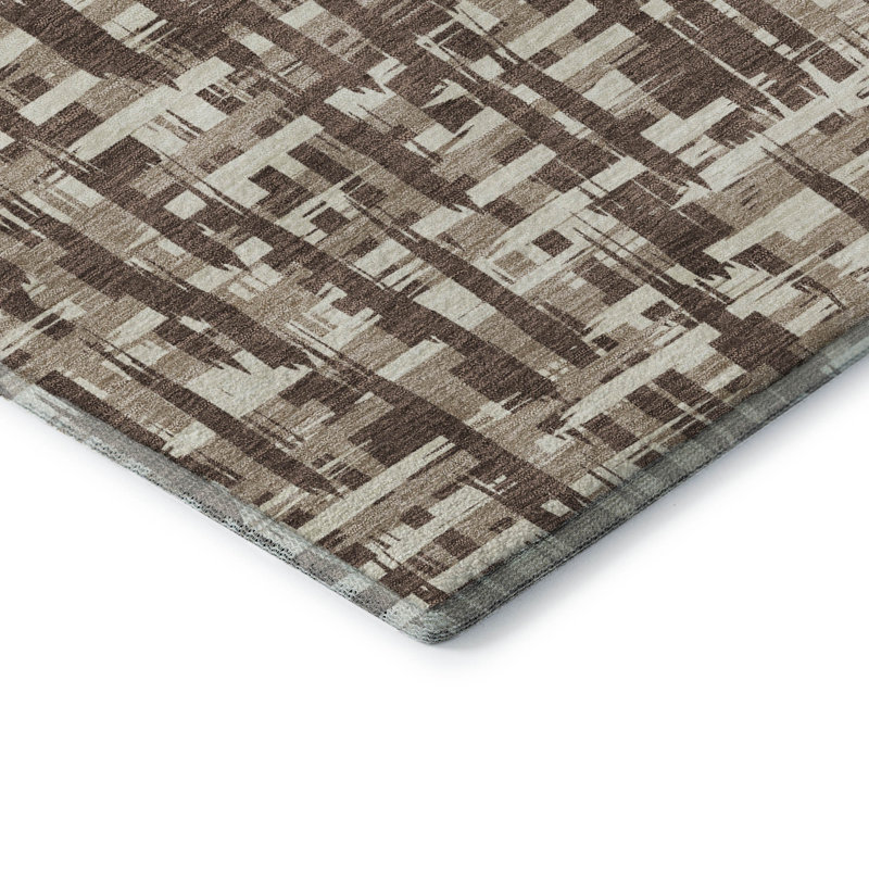 Premium Machine Washable Crumley AMF1059 Lines Rug_AMF1059BR, Rectangle 9' x 12'