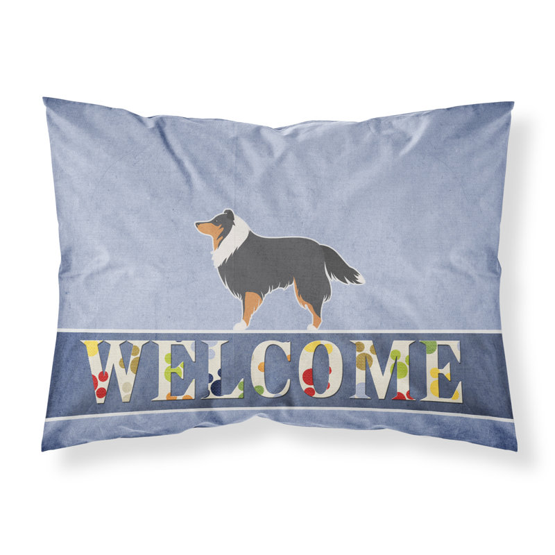 Taie d’oreiller welcome, Sheltie / berger des Shetland