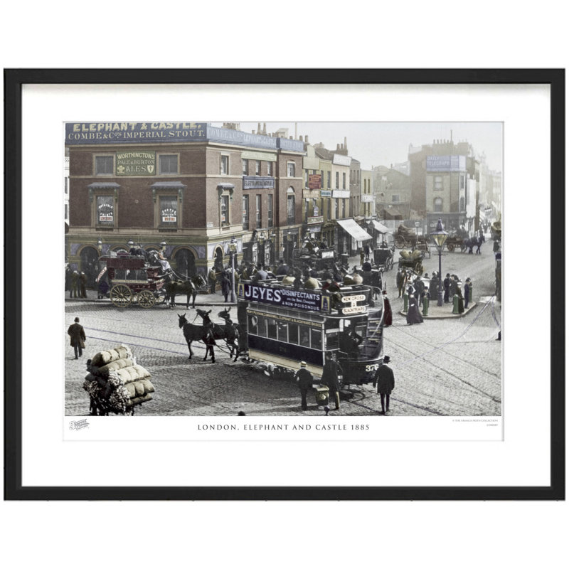 London, Elephant And Castle 1885 by Francis Frith - Single Picture Frame Print, 40cm H x 50cm W x 2.3cm D