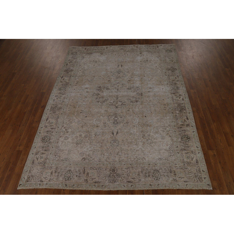 Tapis traditionnel rétro en laine 7 x 9