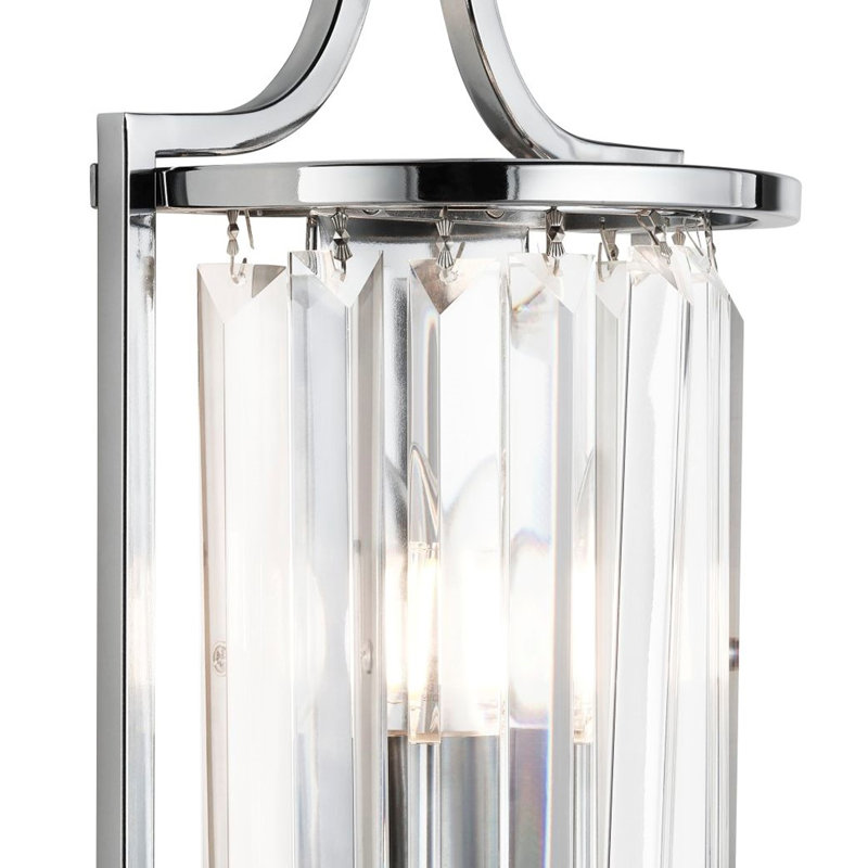 Esmont Steel Flush Mounted Sconce, Chrome