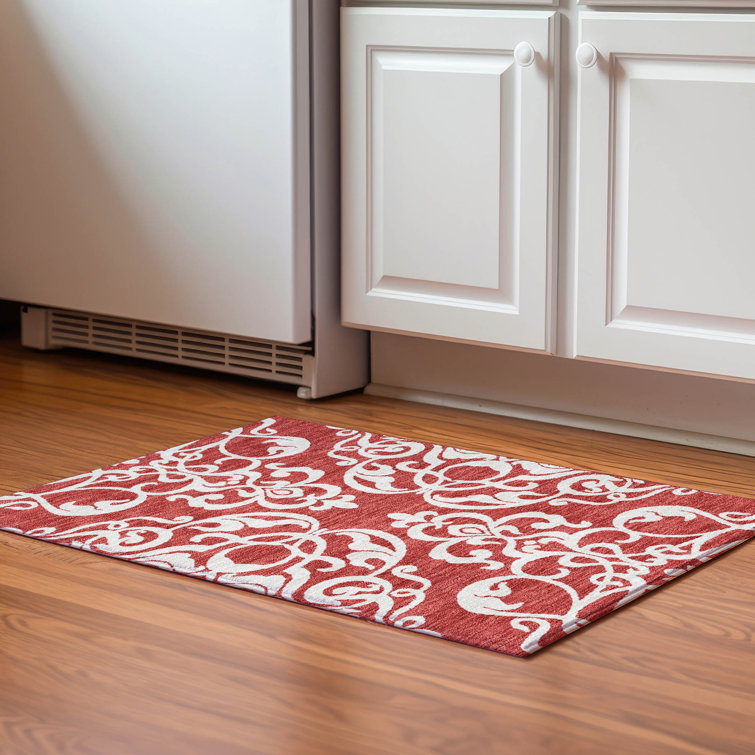 Premium Machine Washable Prisco Red Rug