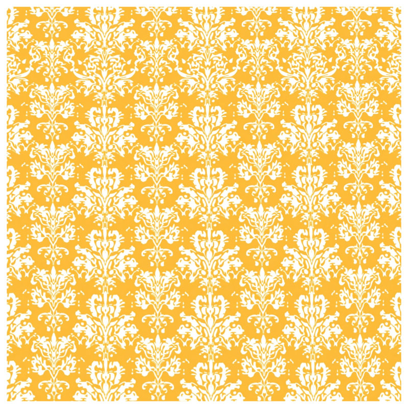 Coussins décoratifs jaunes à motif damassé, 18 x 18 inches