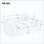 Canapé modulaire modulaire de 137,8 po sans os rembourré pour le salon-1303988224