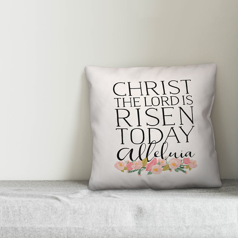  Coussin Christ, 16 po x 1 po, Polyester / Bourre en polyester