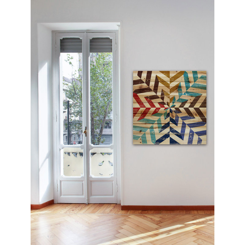 « kaléidoscope », impression sur bois, H 32 po x l 32 po
