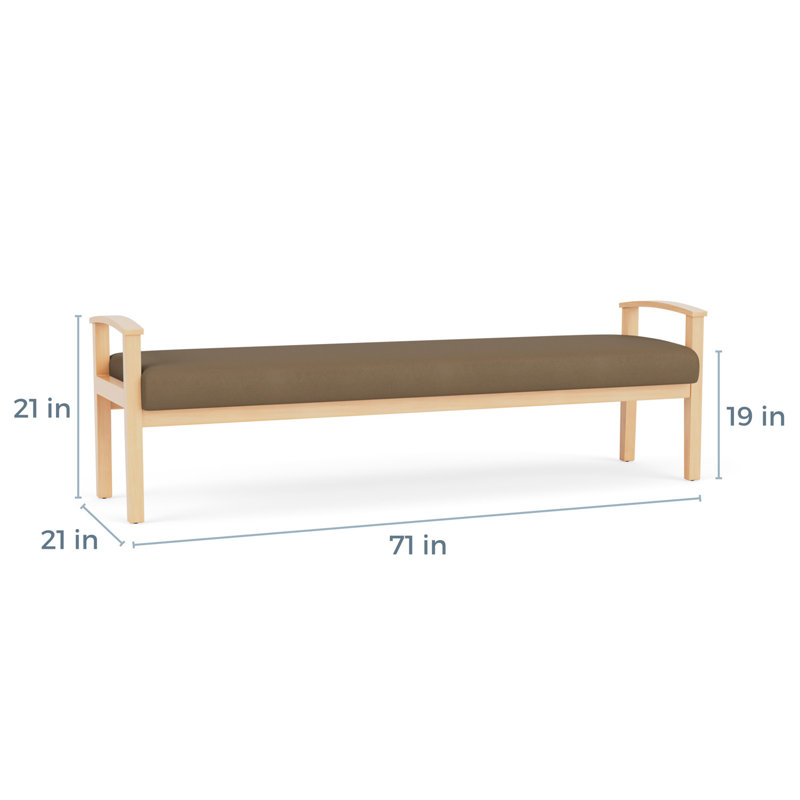 Banc en bois massif Amherst, Patriot Plus taupe, Naturel