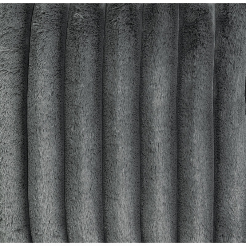 Méridienne 40 pouces en mousse viscoélastique Minky, Polyester gris