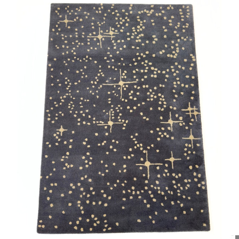 Tapis en laine gris touffeté à la main Cloral Authentic, 8 pi x 10 pi