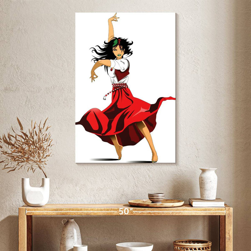 Flamenco Enn Gypsy Girl, H 39 po x l 26 po