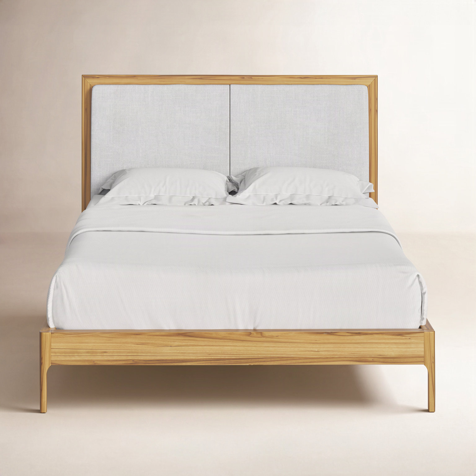 Chisa Upholstered Bed, Full/Double, Natural