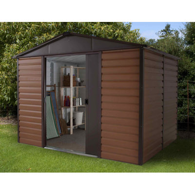 10 ft. W x 6 ft. D Metal Apex Garden Shed
