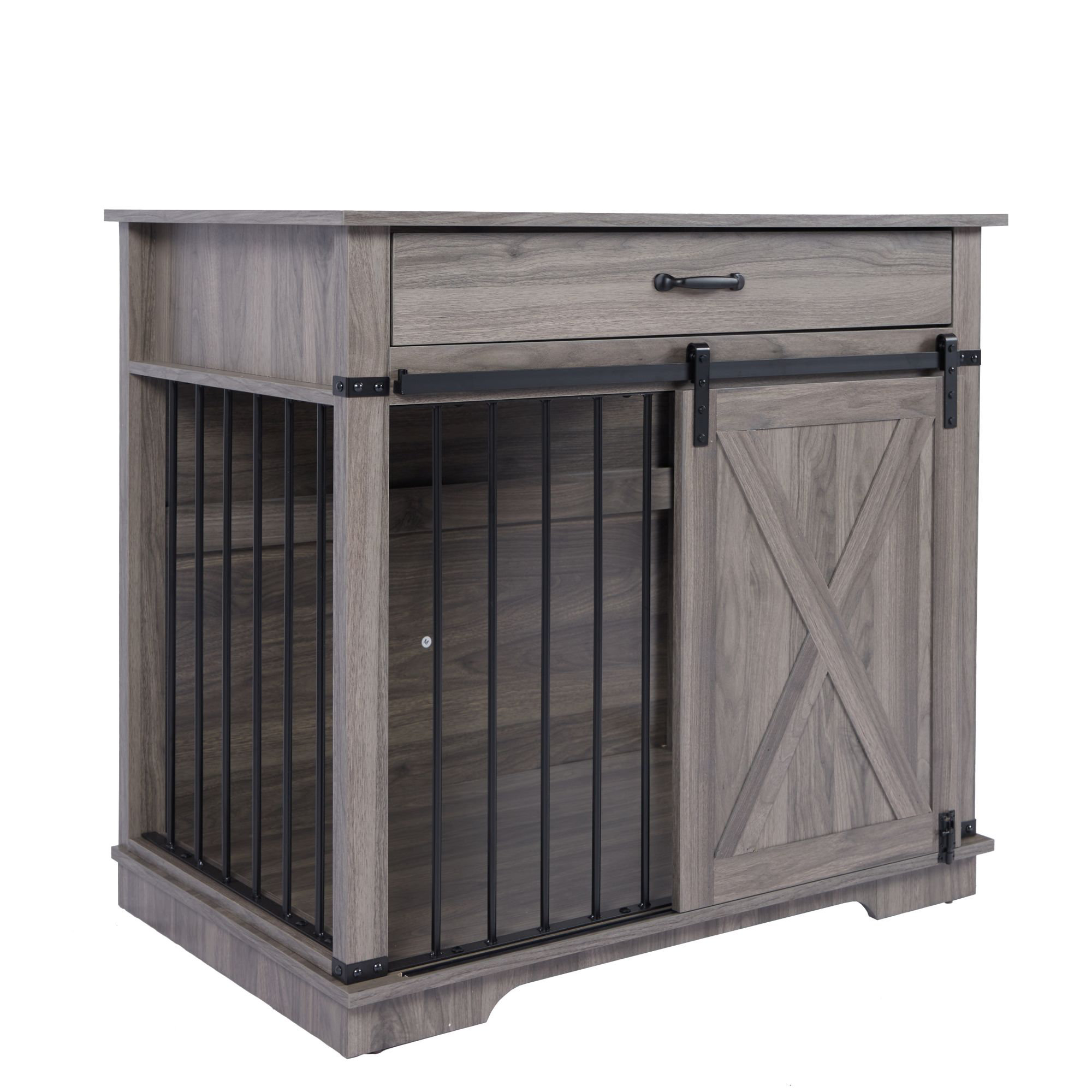 Tucker Murphy Pet™ 37.8''W Modern Dog Crate Furniture With Drawer And ...