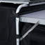 Table de cuisine pliante en aluminium pour le camping Outsunny avec pare-brise et 3 armoires fermées