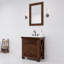 Aberdeen 30 In. Single Sink Blue Limestone Countertop Vanity In Rustic Sienna With Mirror-2037698243-2031380325