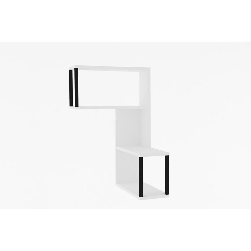 Modern Wall Shelf, White, 33.1 x 20.5 x 7.9 inches | 100% Melamine Coated Particle Board, Thickness: 0.7 inches | Easy Wall Mounting, Stylish Design for Home or Office, Functional Storage Solution