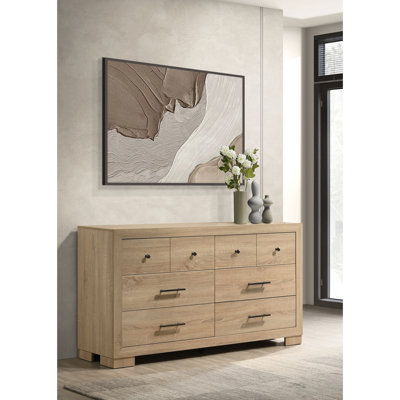 Merritt Light Oak 6-drawer Dresser Cabinet