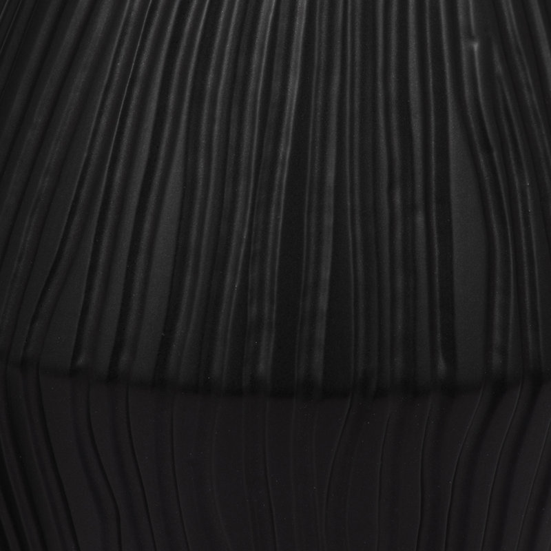 Vase à couvercle en grès Chambre, Noir, H 15 po x l 8 po x P 8 po