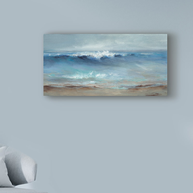 « nord-est vent », reproduction de peinture à l’acrylique sur toile tendue, H 16 po x l 32 po x P 2 po