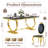 Kashane 7-Piece Faux Marble Rectangular Pedestal Dining Set with Petal-Back Upholstered Chairs, Seats 6-413932511-413932505-413932506