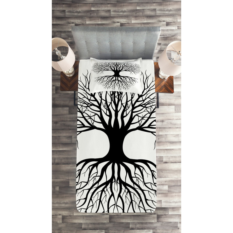 Hypnotic Traditional Polyester Coverlet, Twin Bedspread + 1 Sham