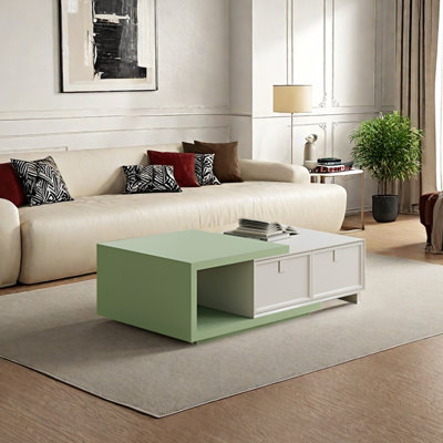 Table basse en bois massif extensible