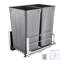Poubelle de cuisine double coulissante avec fermeture en douceur 50QTx2-117497781