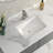 20" L x 14" W Undermount Bathroom Sink Rectangular White Ceramic Bathroom Sink Vanity Basin with Overflow