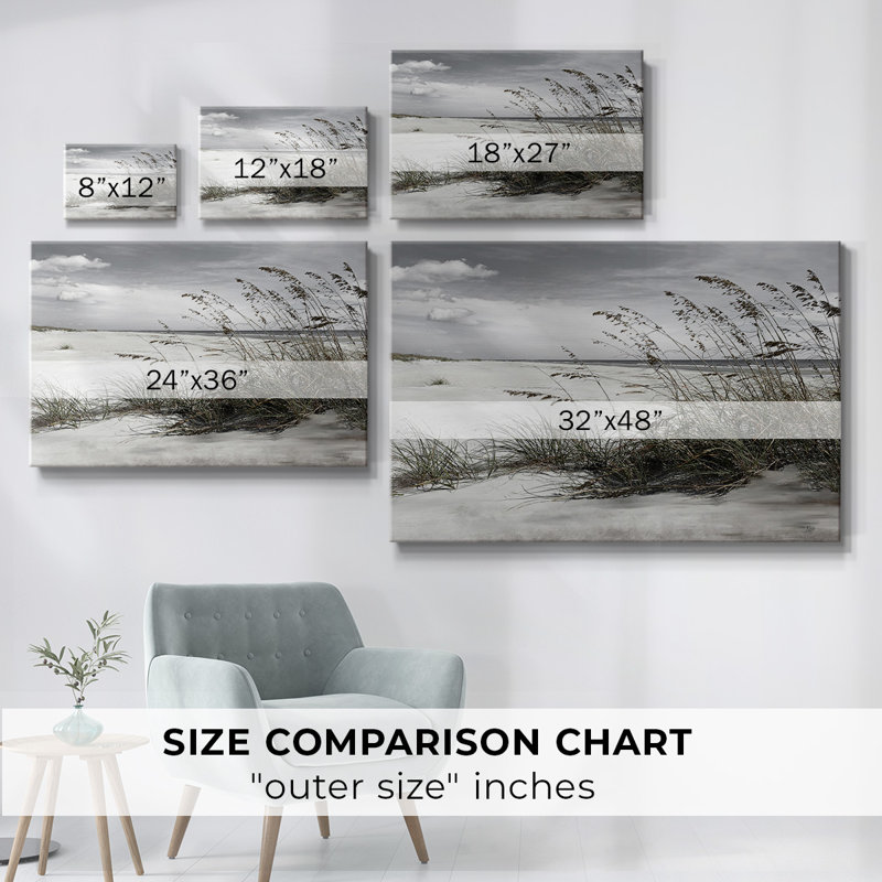 «Neutral Sea Oats», toile tendue avec châssis, H 40 po x l 60 po