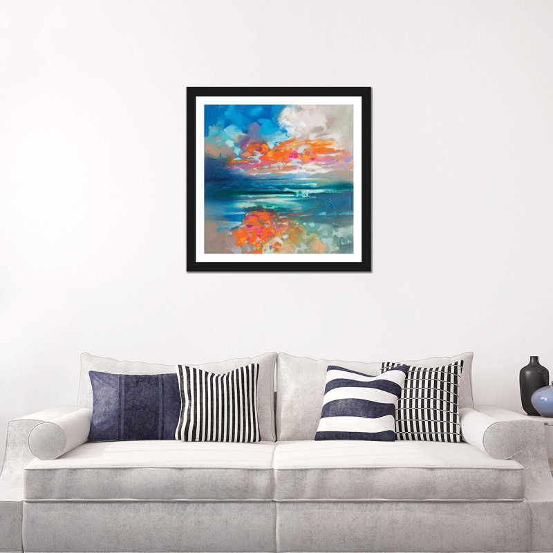 «Above & Dessous Harris» par Scott Naismith - reproduction d'art, H 24 po x l 24 po x p 1 po, Papier encadré noir, Blanc