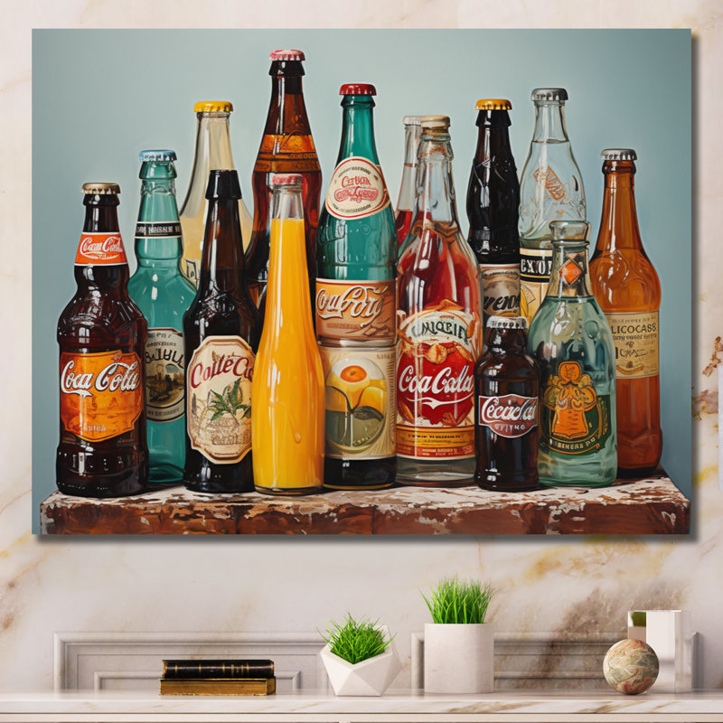 Pop Art 1950S Cocktail Emotion V - Food & Beverage Canvas Prints, H 30 po x l 40 po x P 1,5 po, Toile tendue