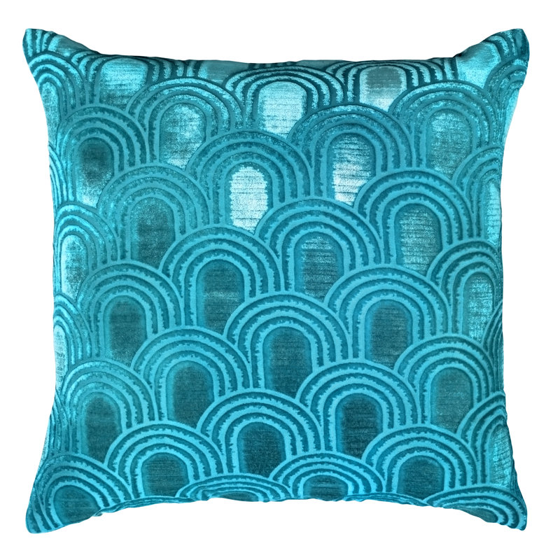 Endless Velvet Pillow Velvet Pillow Cover & Insert, Square 18", Aruba