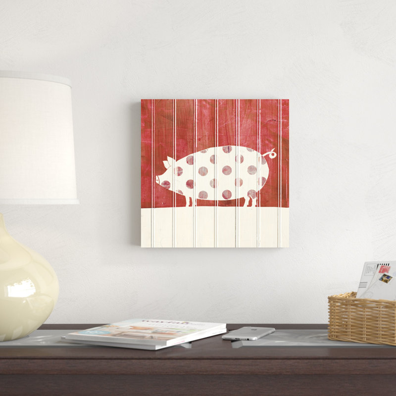 Cochon tacheté II, H 12 po x l 12 po