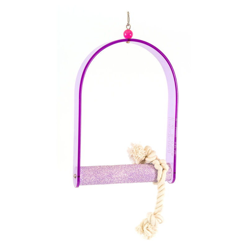 22" Bird-life Large Cement & Acrylic Perch Swing for Inside Cage