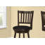 Tabouret de bar, ensemble de 2, pivotant, cuisine, bois, transitionnel