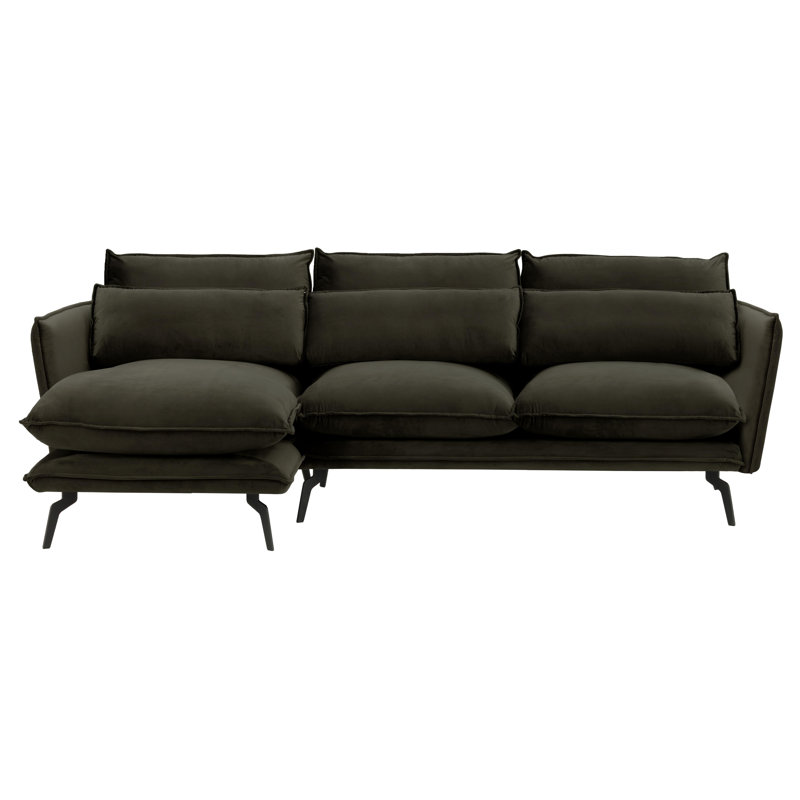 Celestial 2 Seater Corner Sofa, Left Hand Facing, Black