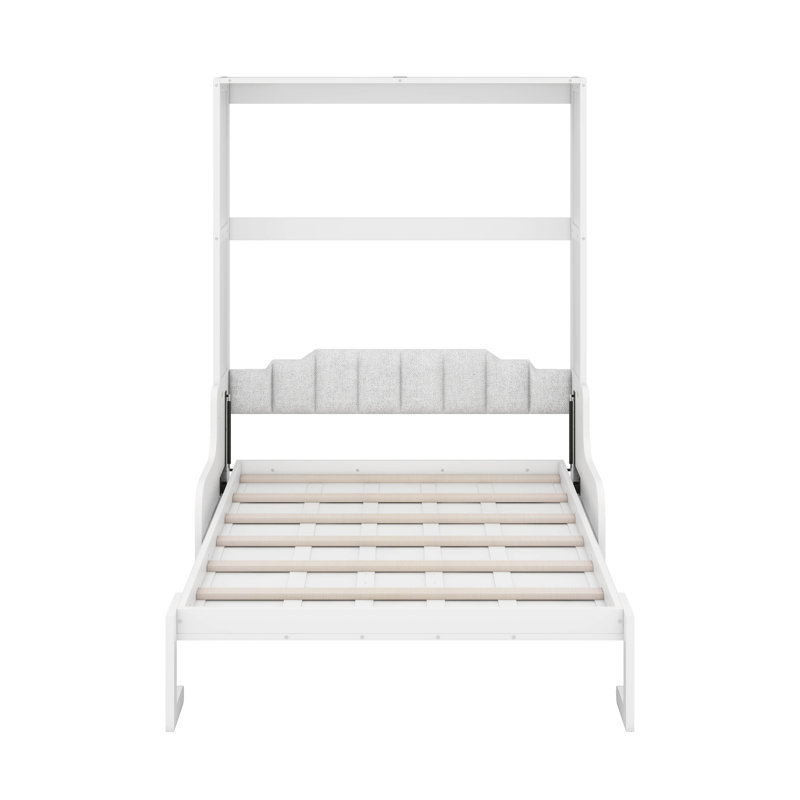 Grand lit escamotable avec coussin, Blanc